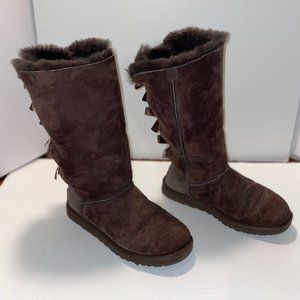 UGG® Bailey Bow II Suede Tall Water-Resistant Cold Weather Boots